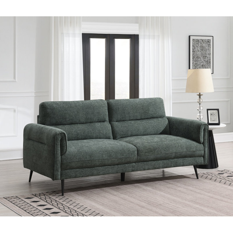 Oakley Contemporary Upholstered Sofa, 3, Green
