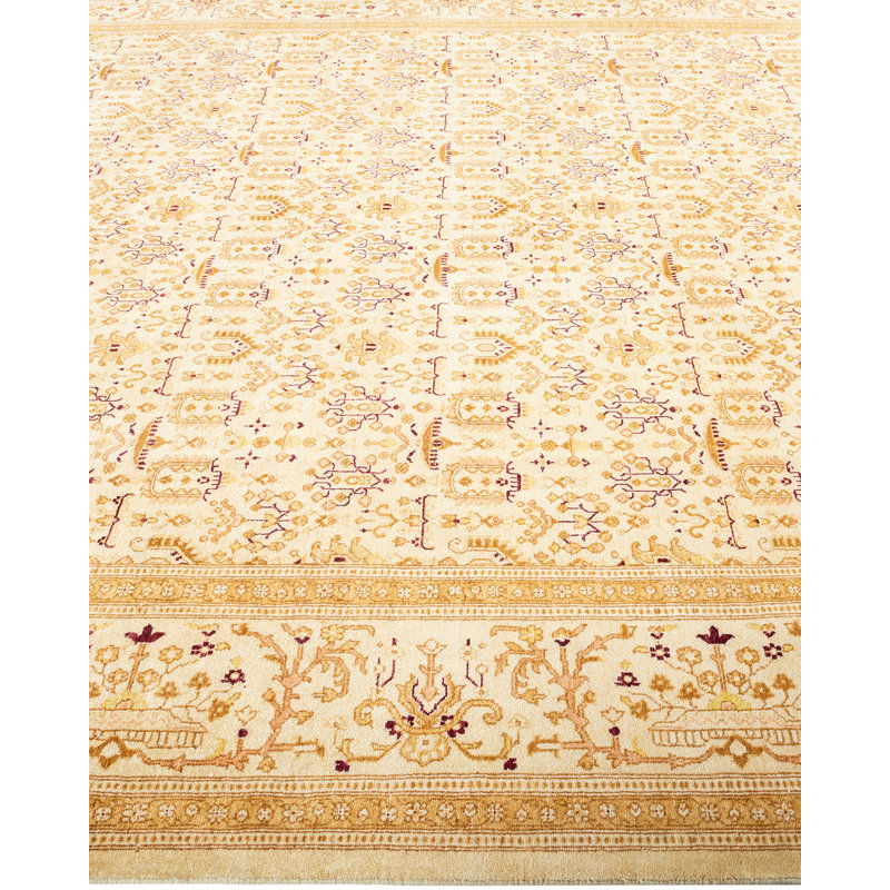 Keenan One-of-a-Kind Hand-Knotted Ivory Area Rug 7'10" x 10'1"