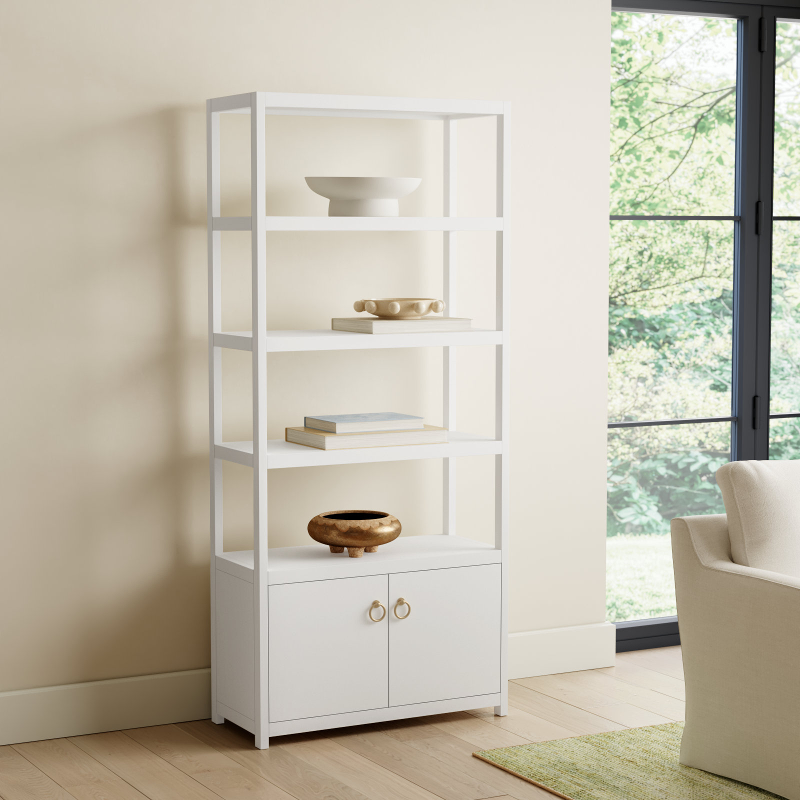 Elin 32" Bookcase, White