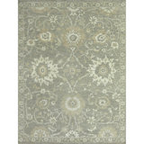 Hand Knotted Wool Area Rug in Beige
