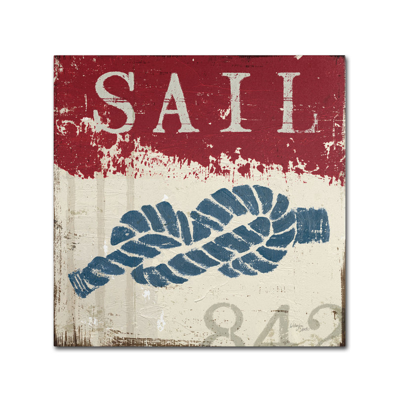 Amiram «Nautical III» par Wellington Studio, impression sur toile tendue, H 14 po x l 14 po x P 2 po