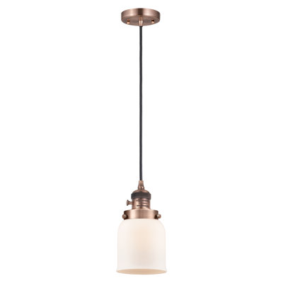 Franklin Restoration - Amberlynn - 1 Light Cord Hung Mini Pendant - On-Off Turn Switch - LED Bulb