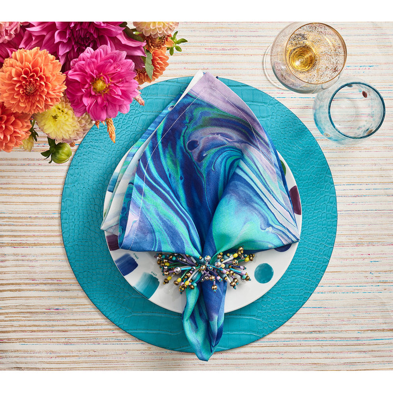Splash Napkin in Blue/Seafoam