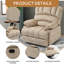 Fauteuil inclinable manuel surdimensionné - Chaise longue en tissu moelleux pour le salon, conception confortable à dossier à tirette-716838116