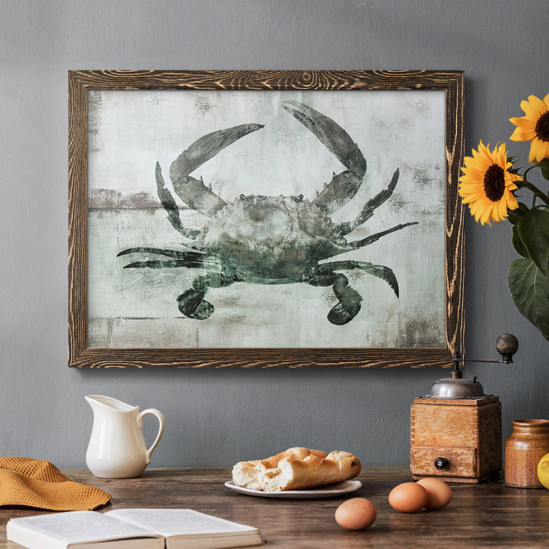 Neutre crabe I, reproduction d'art sur toile, Noyer, H 18 po x l 26 po x P 1,5 po
