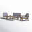 Shynel Acacia 4 - Person Patio Conversation Set with Cushions-1988985451