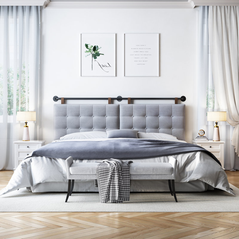 Upholstered Panel Headboard, King