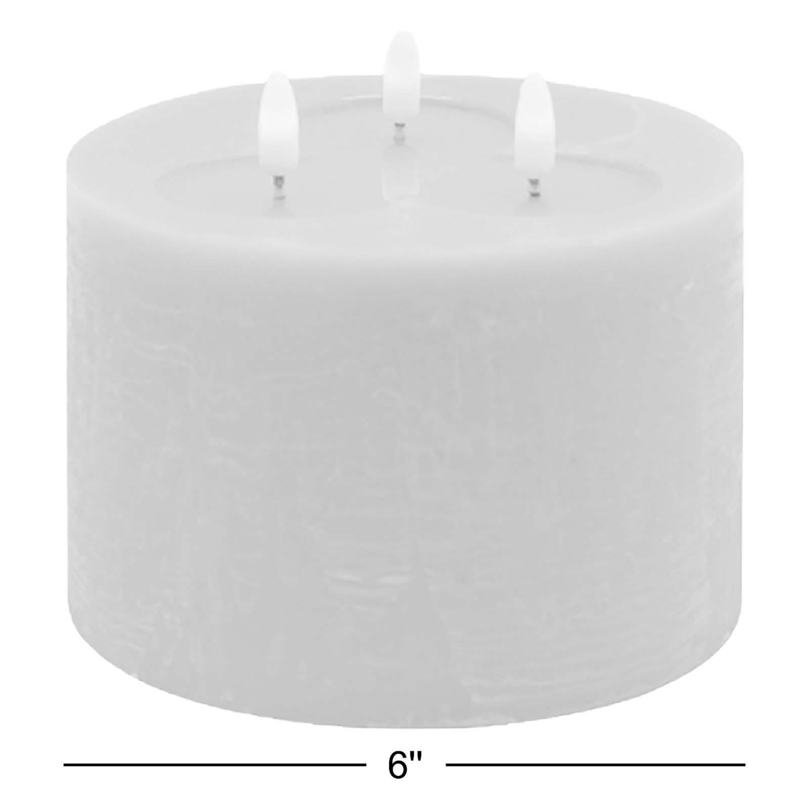 3 Wick Large Dark Champagne Flameless Candle, Yellow
