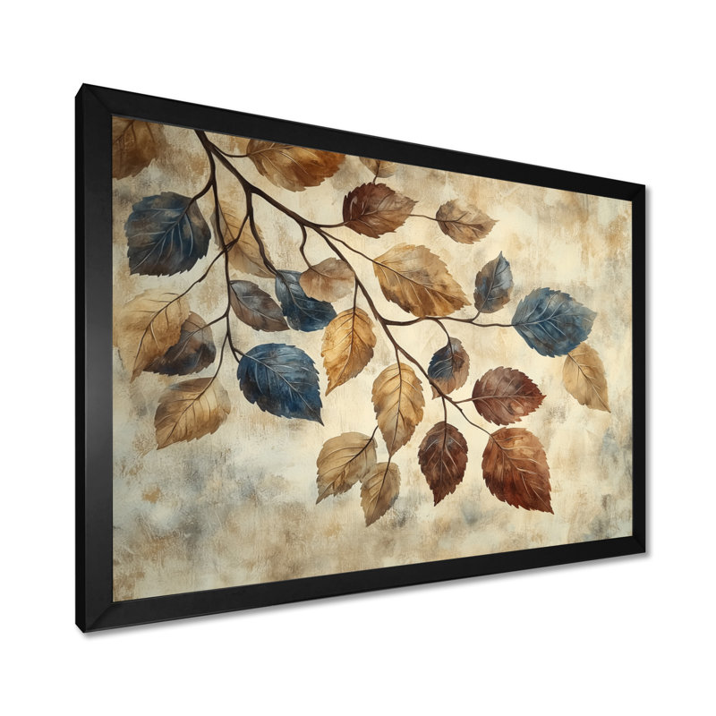 Faded sépia feuilles III - feuilles, art mural, Reproduction encadrée d'une seule photo, H 30 po x l 40 po