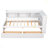 Bed With L-Shaped Bookcases,Drawers