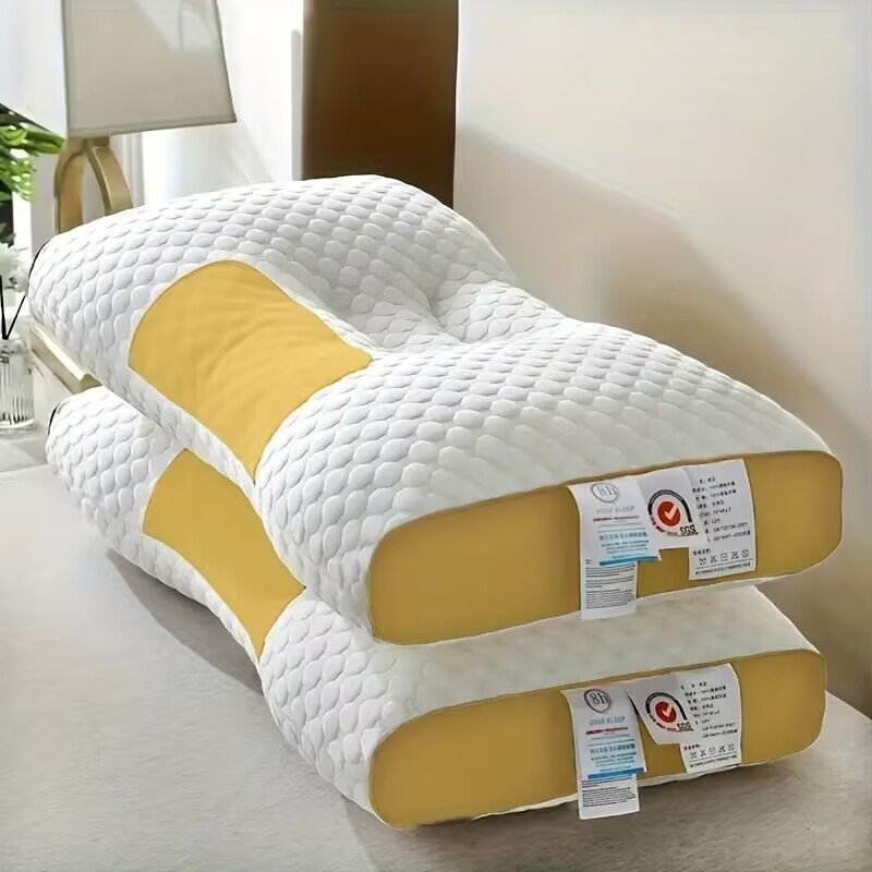 Coussin de massage en coton tricoté 2 pièces YBZ - jaune