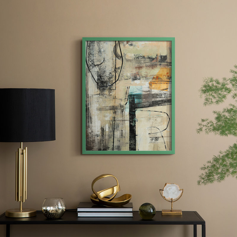 Persistance I, reproduction encadrée - bois massif, H 15 po x l 12 po, Vert