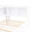 Lit de jour simple en blanc avec lit gigogne et rangement - Fabrication en bois et ports de chargement-77031452