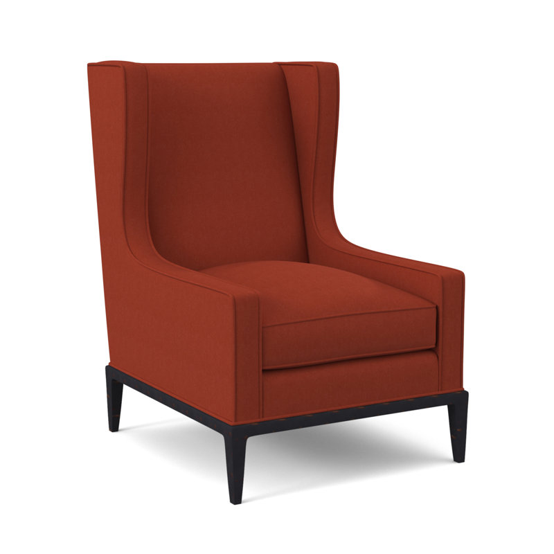 Fauteuil à oreilles 28 po Claxton, Ébène vintage, Tangelo Margaret