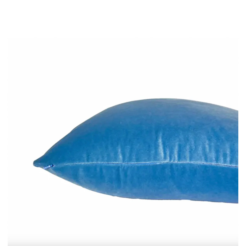 Housse de coussin en velours Bright Bright, H 20 po x l 20 po, Bleu
