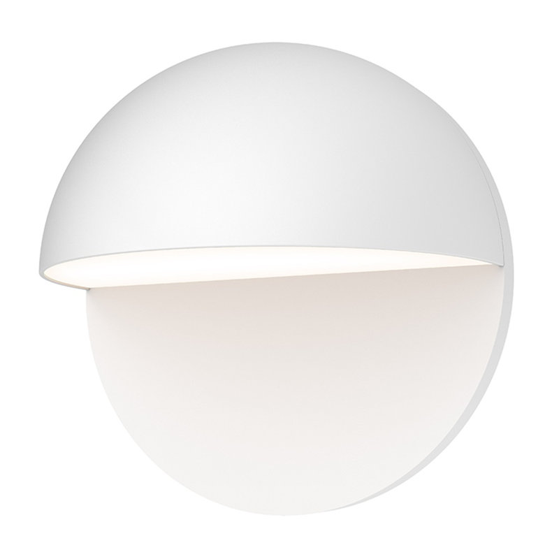 Inside-Out 1 - Light LED Flush Mounted Sconce, Textured White, 5" H x 5" W x 3" D