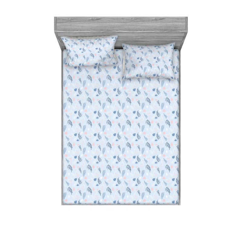 Drap-housse et taie décorative Ambesonne, Ensemble de draps très grand californien avec 2 t