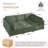 6-Piece Corduroy Upholstered Modular Sectional Sofa With Ottoman-2081194276
