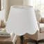 Abat-jour en lin blanc festonné - abat-jour rigide moderne 16 po-124073801-124073802