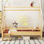 Lit plateforme House avec escalier, structure de lit en bois massif, profil bas et conception amusante pour enfants-1462946416-1462946418
