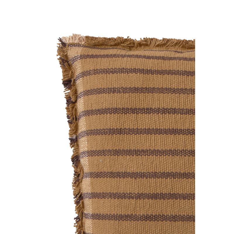 Square Cushion Lines Ochre