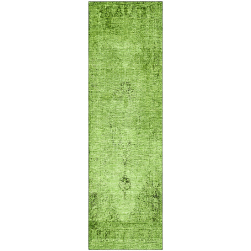 Premium Machine Washable Kiyondrea Aloe Rug, Runner 2'3" x 7'6"
