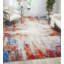 Tapis abstrait ivoire / bleu / rouge Makela-27814303