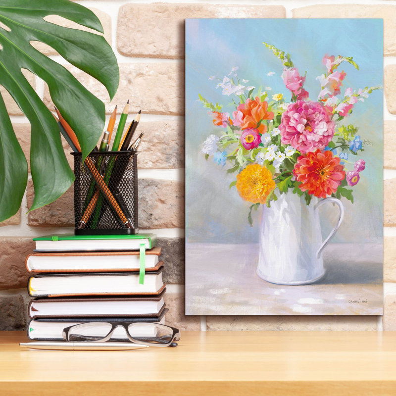 Art mural sur toile Winston Porter «Country Bouquet 2» par Danhui Nai, H 18 po x l 12 po
