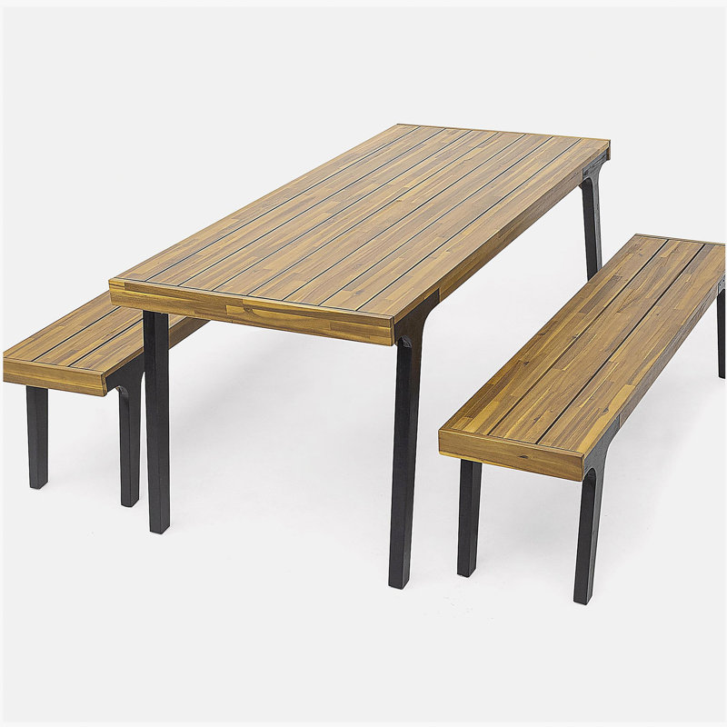 1 table à manger + 2 bancs à manger