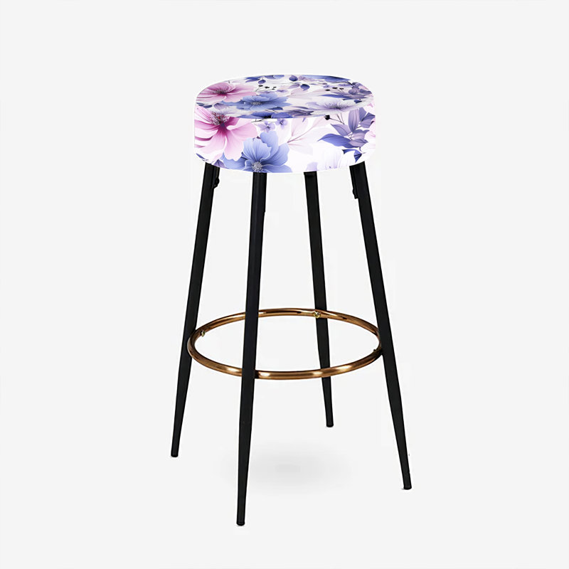 Ensemble de 2 tabourets de bar floraux exquis