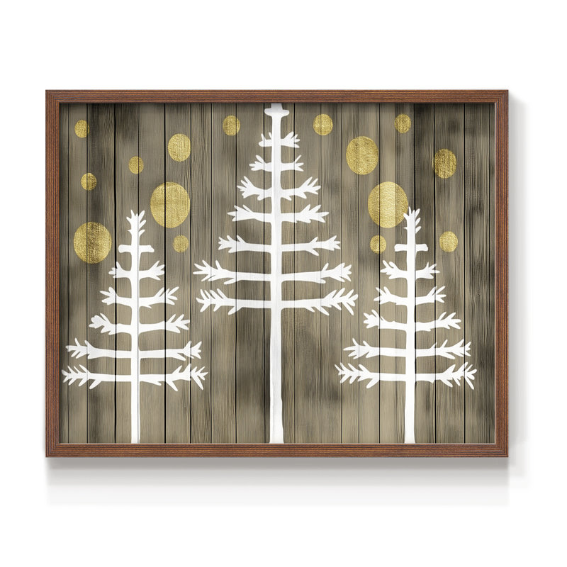 Chirstmas Art-CDL XXVII - Reproduction encadrée - Restickable, H 16 po x l 20 po, Noyer