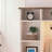 Farmhouse Entrance Porch Bench, Integrated Coat Rack LED Lights, Multi Hook Storage Compartments, Adjustable Shelves