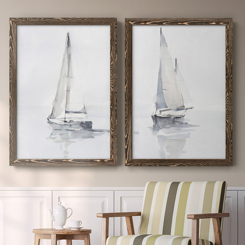 Toile encadrée Misty Harbor I-Premium - prête à être accrochée