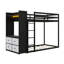 Twin Size Bunk Bed With 4 Storage Drawers, Hanging Rod, Light Bar, Integrated Shelves & Dual Ventilated Panels-7590673