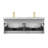 Annalisse 48 Inch Wall-Mounted Double Bathroom Vanity with Acrylic Sinks – Fluted Front, Soft-Close Drawers-442306273