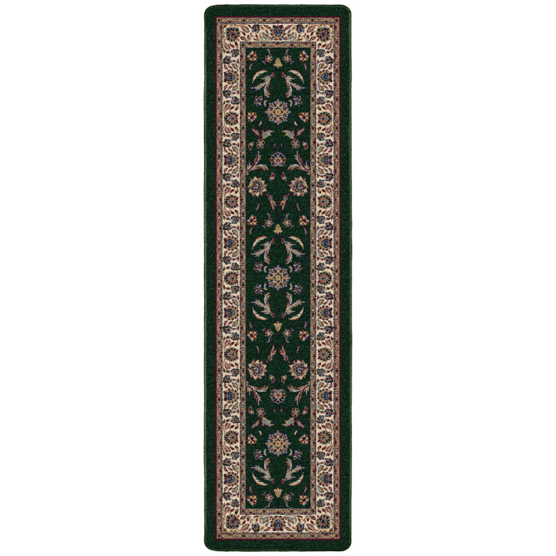 Tapis oriental Alminus Isfahan Emerald, Tapis de couloir 2 pi 1 po x 7 pi 8 po