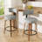 Chic Swivel Leather Upholstered Bar Stool For Ultimate Comfort And Style-647653561-647653542
