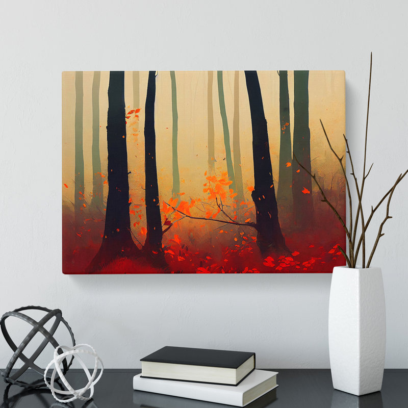 Vibrant Autumn Forest - Wrapped Canvas, 50cm H x 76cm W x 3cm D