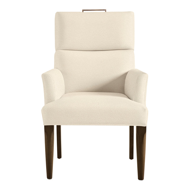 Thom Filicia Home Fabric Tight Back Arm Chair, Kimoni Natural, Havana