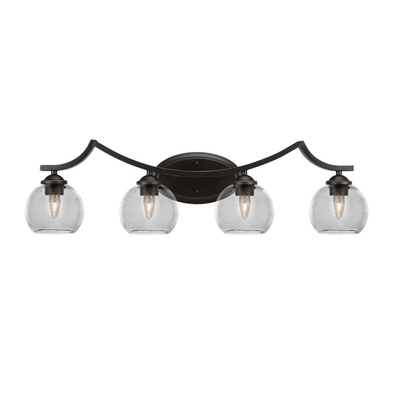 Zilo 4 Light Bath Bar, Transparent, Gray