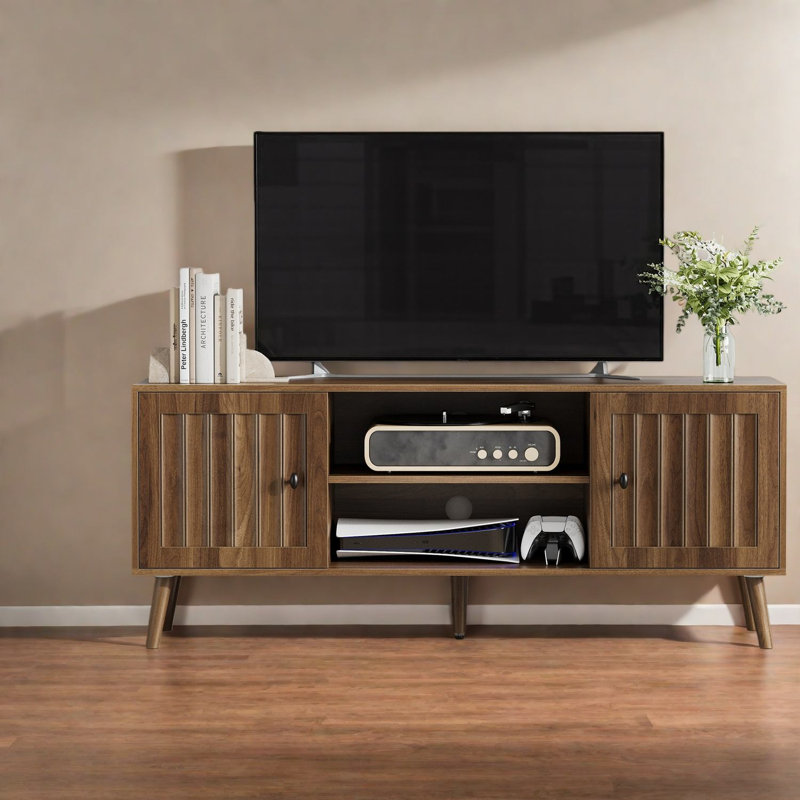 Meuble de rangement pour téléviseur et centres de divertissement, maison moderne en bois de 55 pouces