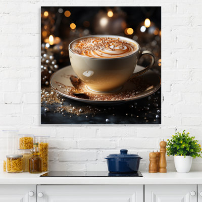 «Brown Golden Brew Brilliance Coffee II» - art mural café