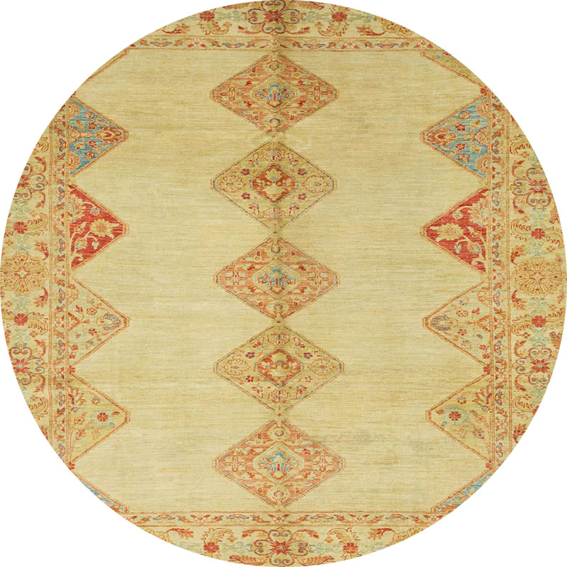 Abstract Indoor Rug, Round 5'