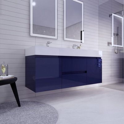 Babajide Bathroom Vanity with Acrylic Top