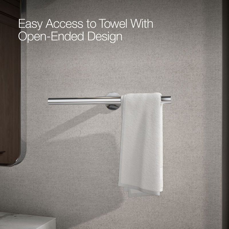 Components™ Double Towel Arm, Polished Chrome