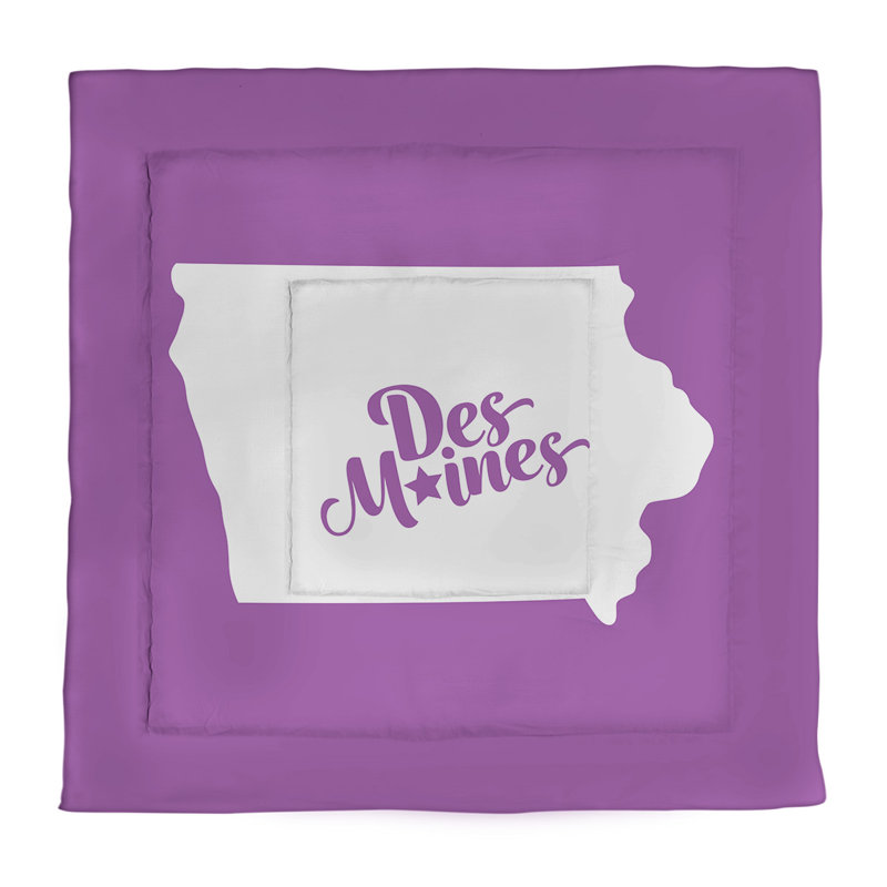Des Moines Modern & Contemporary Percale Comforter, Violet
