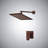Rivera Oil Rubbed Bronze LED Rain Shower with Wall Jets and Mixer Valve-48170711-48170710