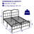 Ashwyn King Size Heavy Duty Steel Slat Bed Frame - 18" High Vintage Style, 3500 LBS Capacity, Anti-Sway & Squeak Resistant, No Box Spring Needed-19376491