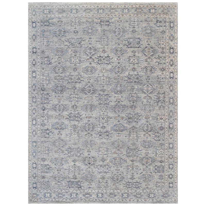 Hand Knotted Wool Indoor Rug, Rectangle 5' x 8'