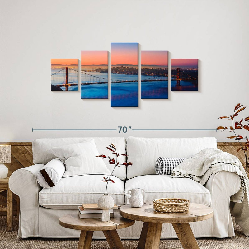 Gate Bridge Nightfall, 24" H x 55" W